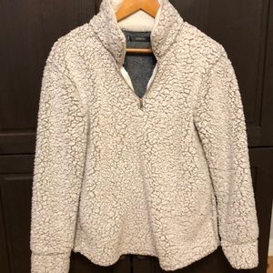 Tan and cream Sherpa